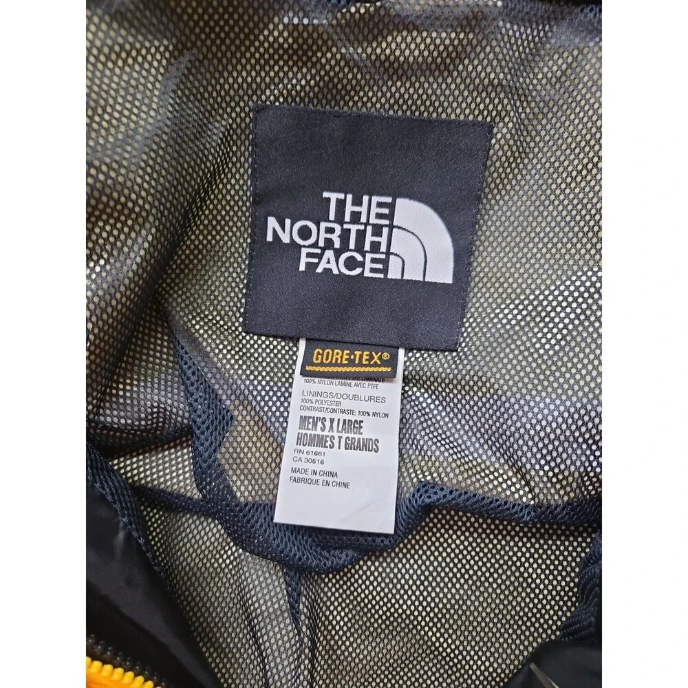 Vintage The North Face Gore-Tex Mountain Jacket Men's XL Yellow Black Shell Only